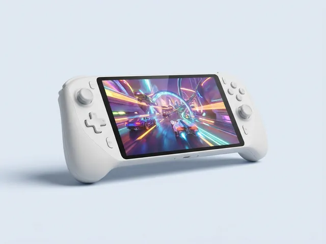 Console de jeu portable blanche
